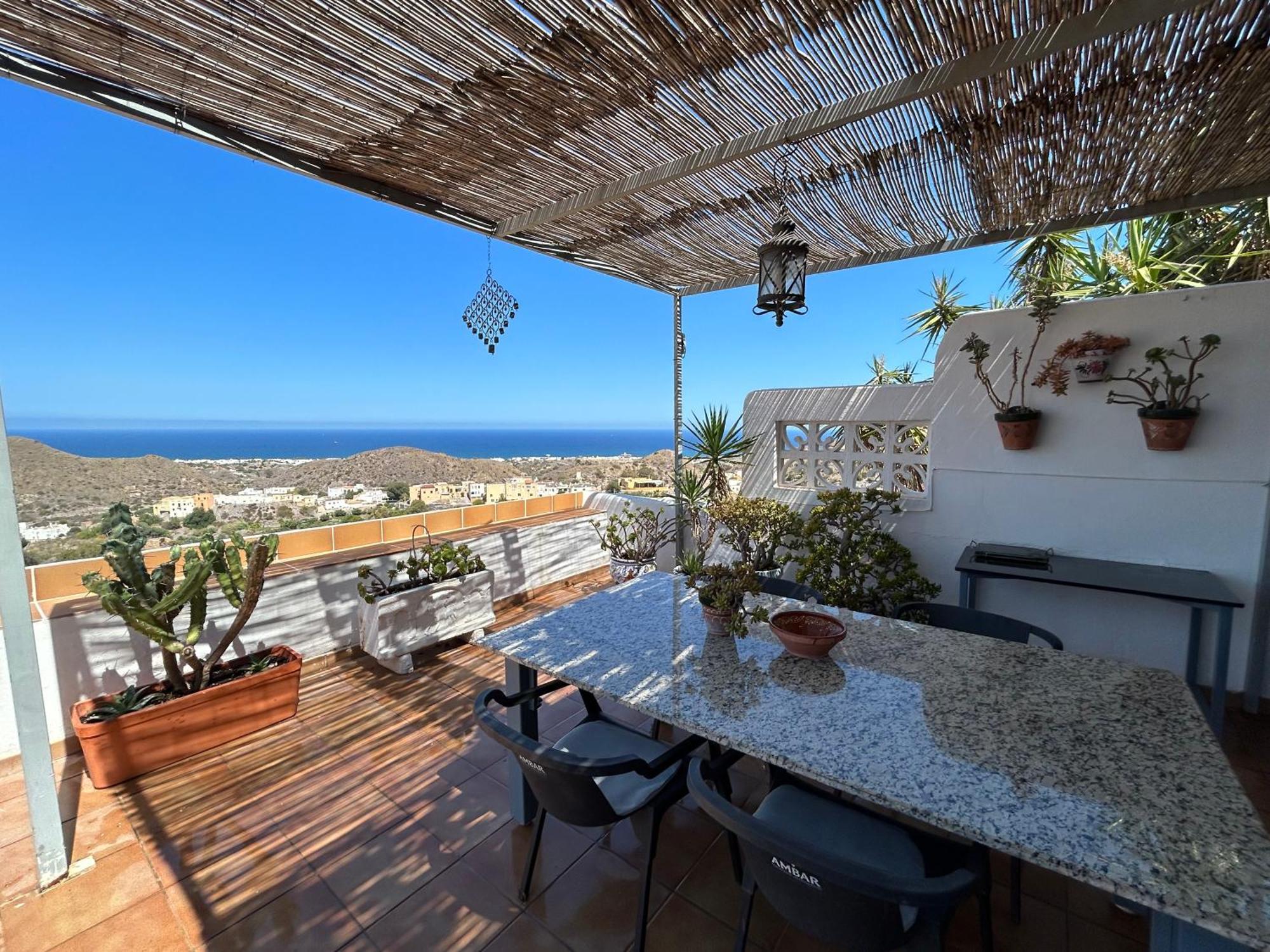 Apartment With A Great Terrace, Sea And Land Views Mojácar Kültér fotó