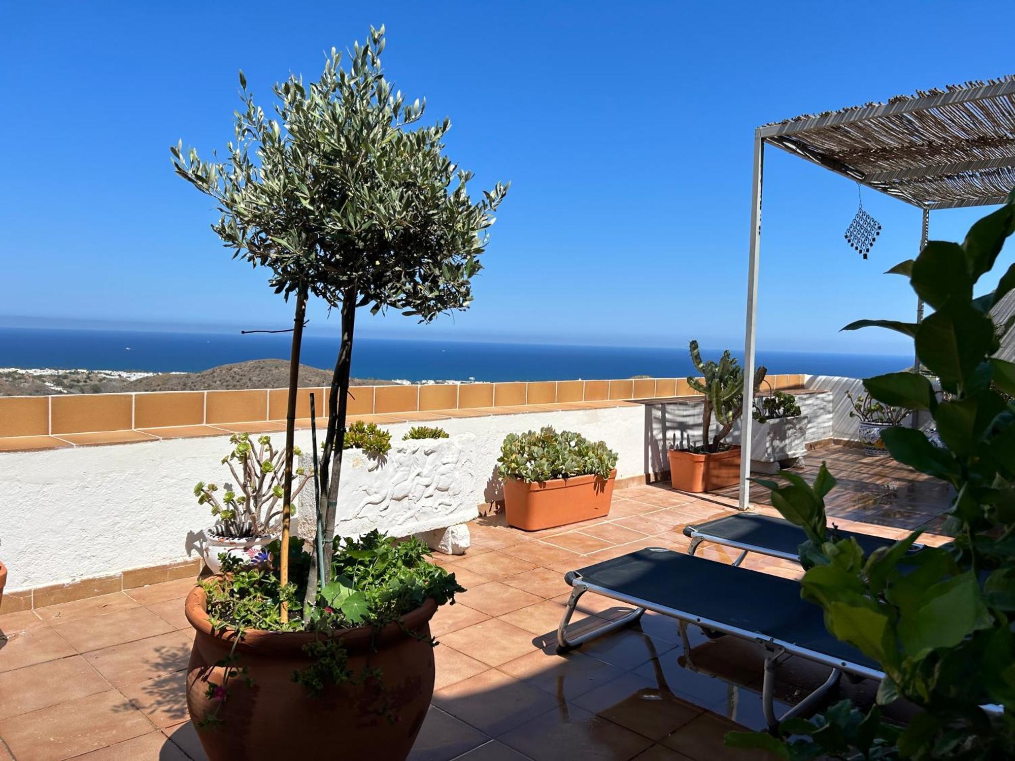 Apartment With A Great Terrace, Sea And Land Views Mojácar Kültér fotó