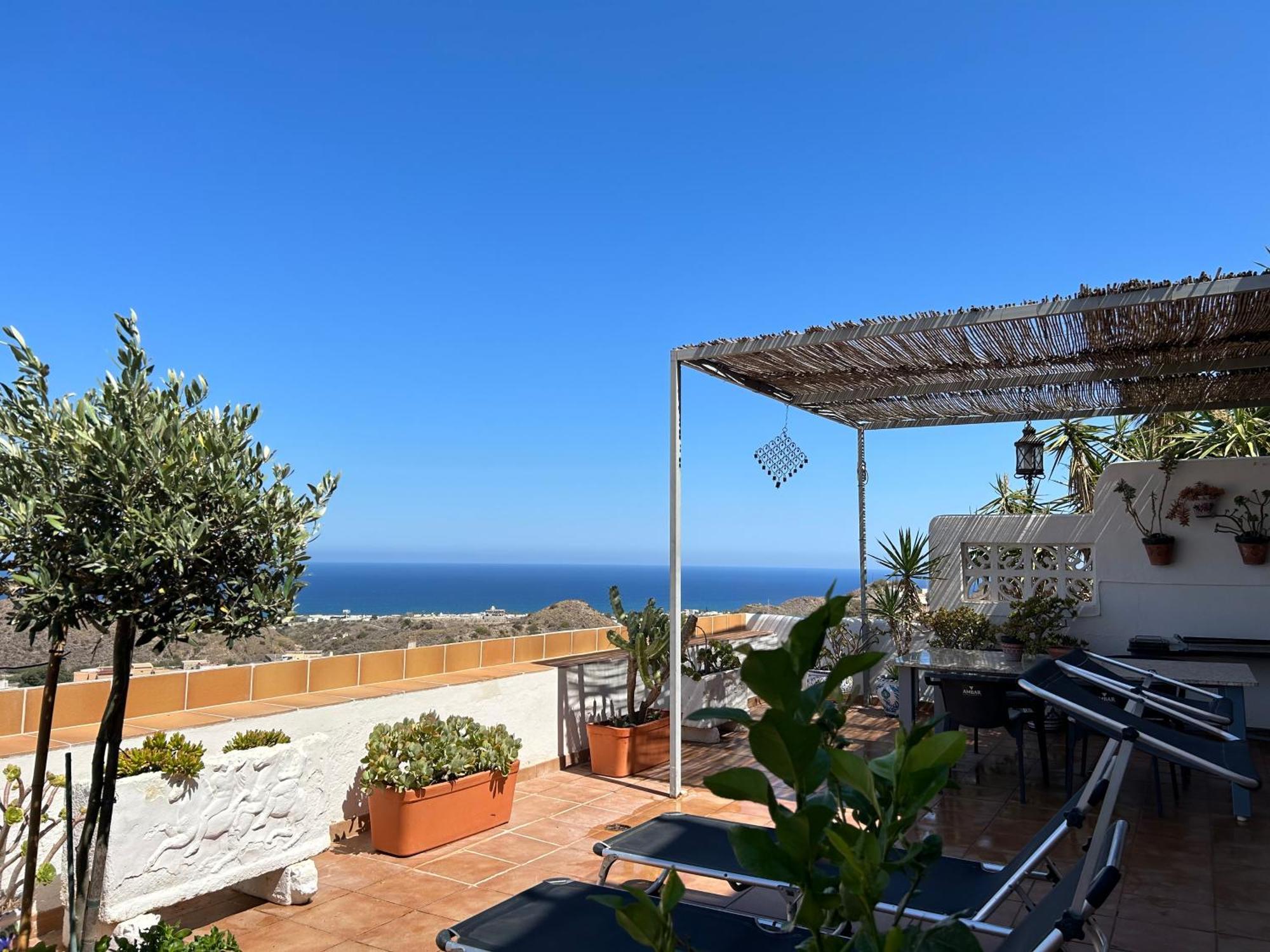 Apartment With A Great Terrace, Sea And Land Views Mojácar Kültér fotó
